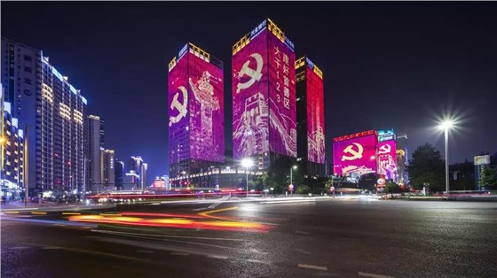 信達電通—西安高新區延平門北廣場亮化