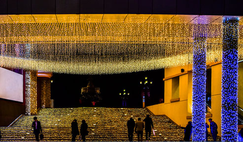 北京藍色港灣夜景照明賞析